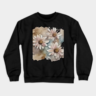 Daisy watercolor painting #2 Crewneck Sweatshirt